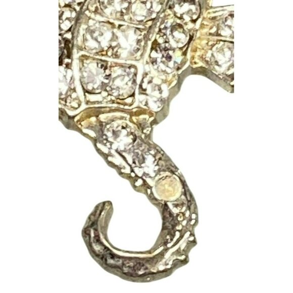 Seahorse Rhinestone Pendant Charm Sparkling Crystal 1 inch - Picture 4 of 4